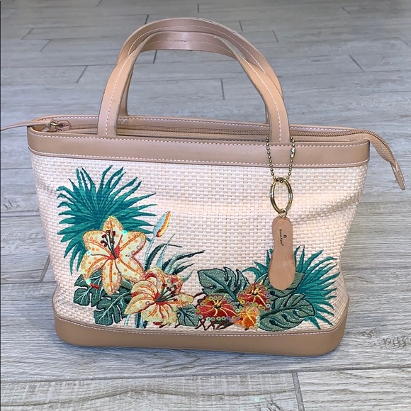 Etienne Aigner Handbags - 🌴Etienne Aigner🌴Tropical Woven Satchel